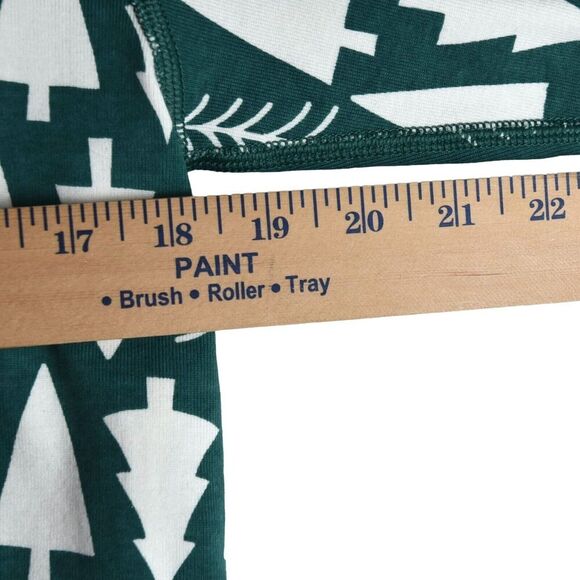 Hanna Andersson Adult Green & Ivory Trees Christmas Pajamas L Top EUC - Picture 5 of 7